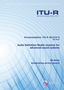 Recommendation ITU-R BS.2127-0 Cover