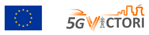 EU emblem and 5G VICTORI logo